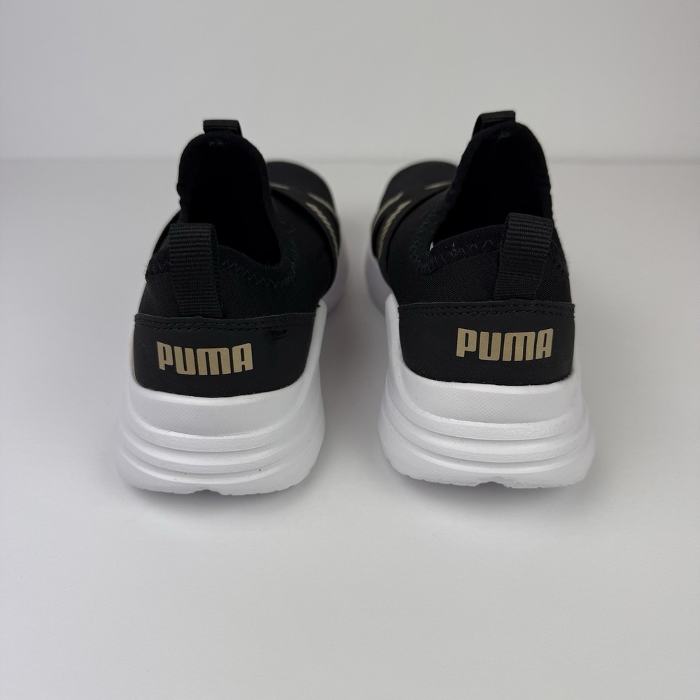 PUMA GIRLS BLACK SHOE WIRED RUN‎ SLIP ON SUMER JR 381 994-02 Size 2C - Picture 3 of 7